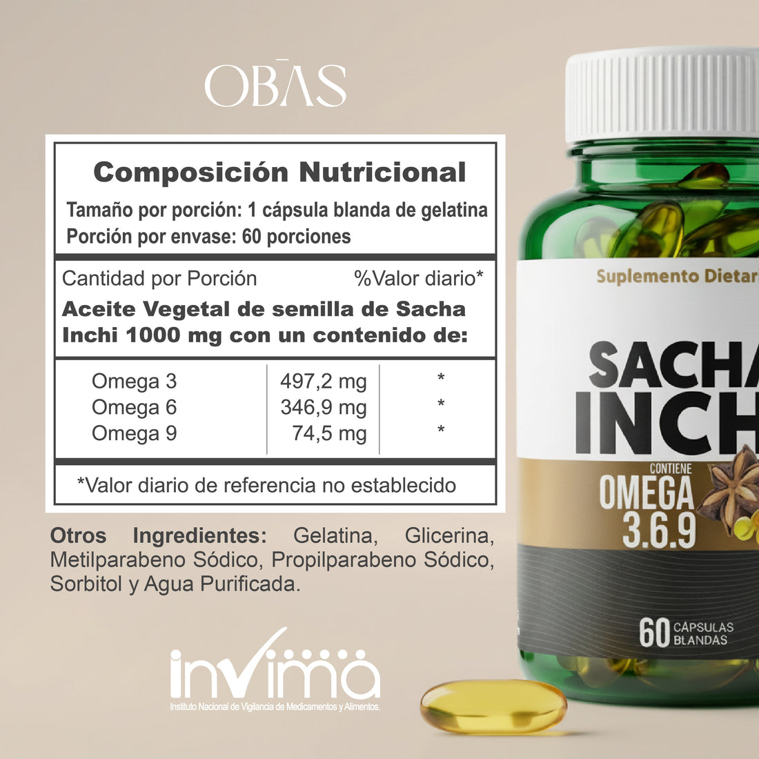 Cápsulas de Sacha Inchi